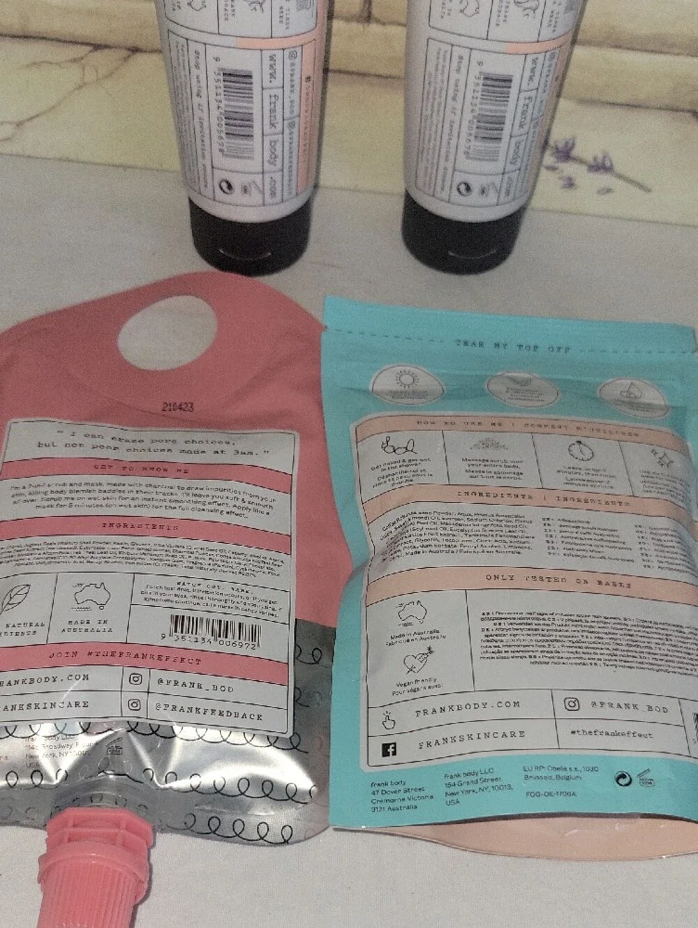 Frank Body Bundle | Scalp Scrubs, Charcoal & Body Scrub Kit New